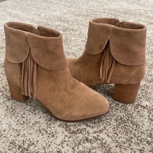 Matisse Suede Fringed Ankle Boots 8